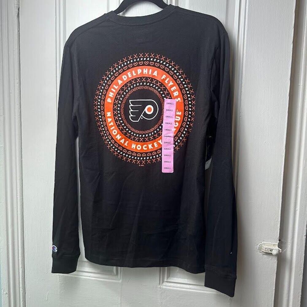 Philadelphia Flyers Shirt Womens Small Black NHL Long Sleeve Crew Neck NWT - Picture 6 of 8